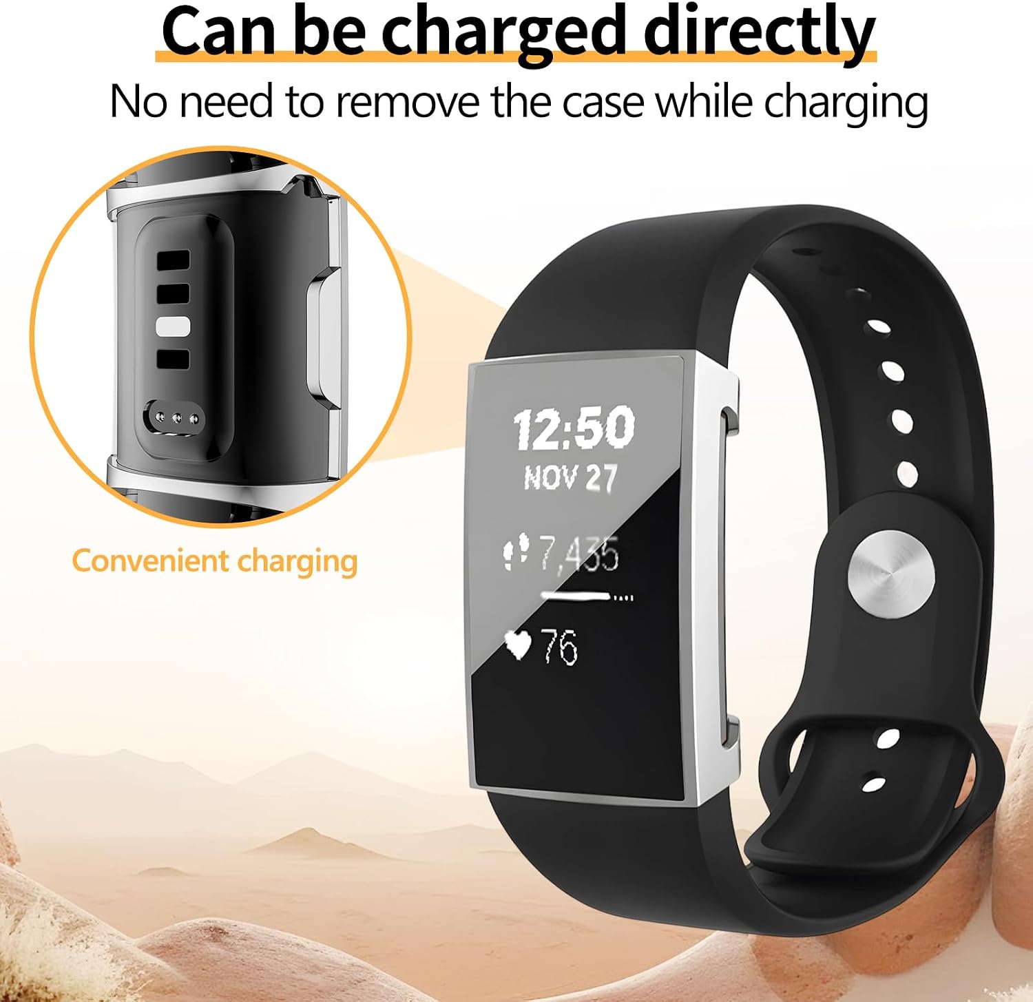 4 Pack Compatible for Fitbit Charge 4/3 Screen Protector Case, Soft TPU Bumper Full Coverage Protective Accessories