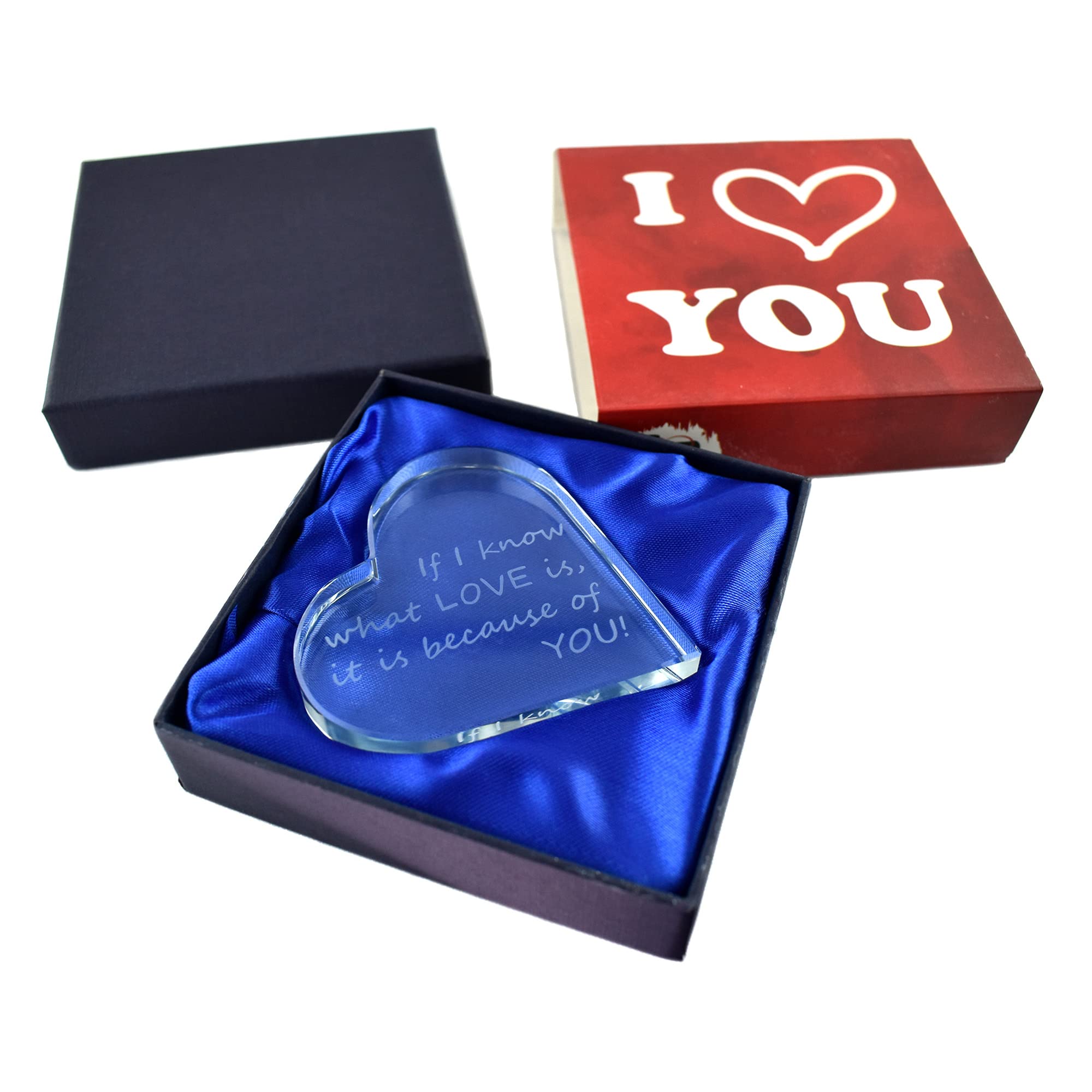 Regalo per moglie, moglie, biglietto di compleanno con scritta I Love You per lei, per moglie, compleanno, San Valentino, Natale, biglietto con incisione