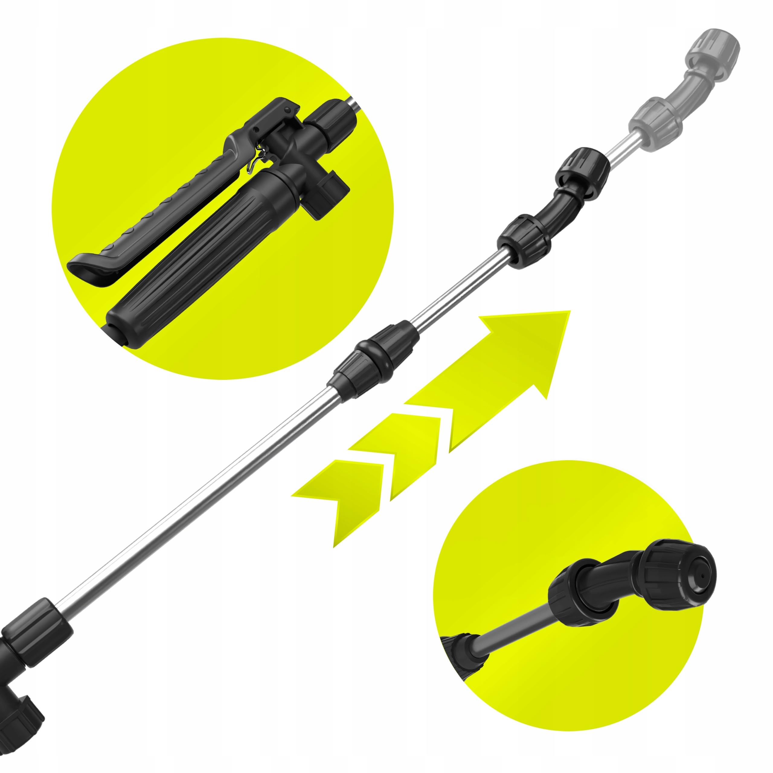 No Pest Pulvérisateur Professionnel 5L Pulvérisateur de Jardin - Buse Réglable Lance Télescopique Pulvérisateur à Pression pour Jardin Plantes Désherbant Original