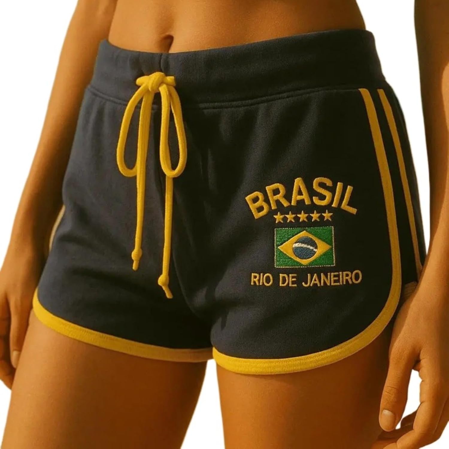 Brazil Y2k Boxer Shorts for Women Graphic Vintage 2000s Streetwear Trendy Summer Bottoms 2026