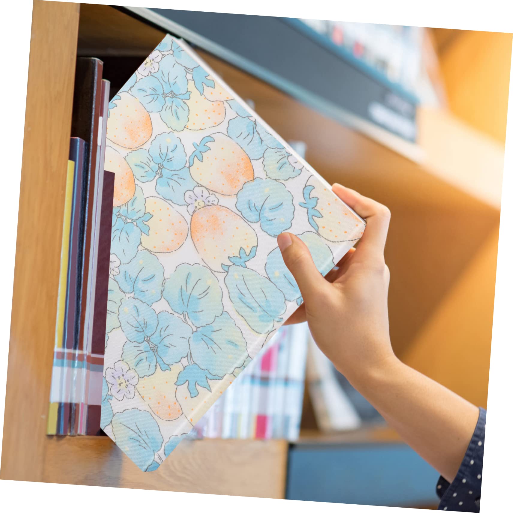 NUOBESTY 5pièces Housse De Réutilisable Décorative Pour Carnet Couverture Résistante Aux Déchirures Design Fraise Facile à Utiliser