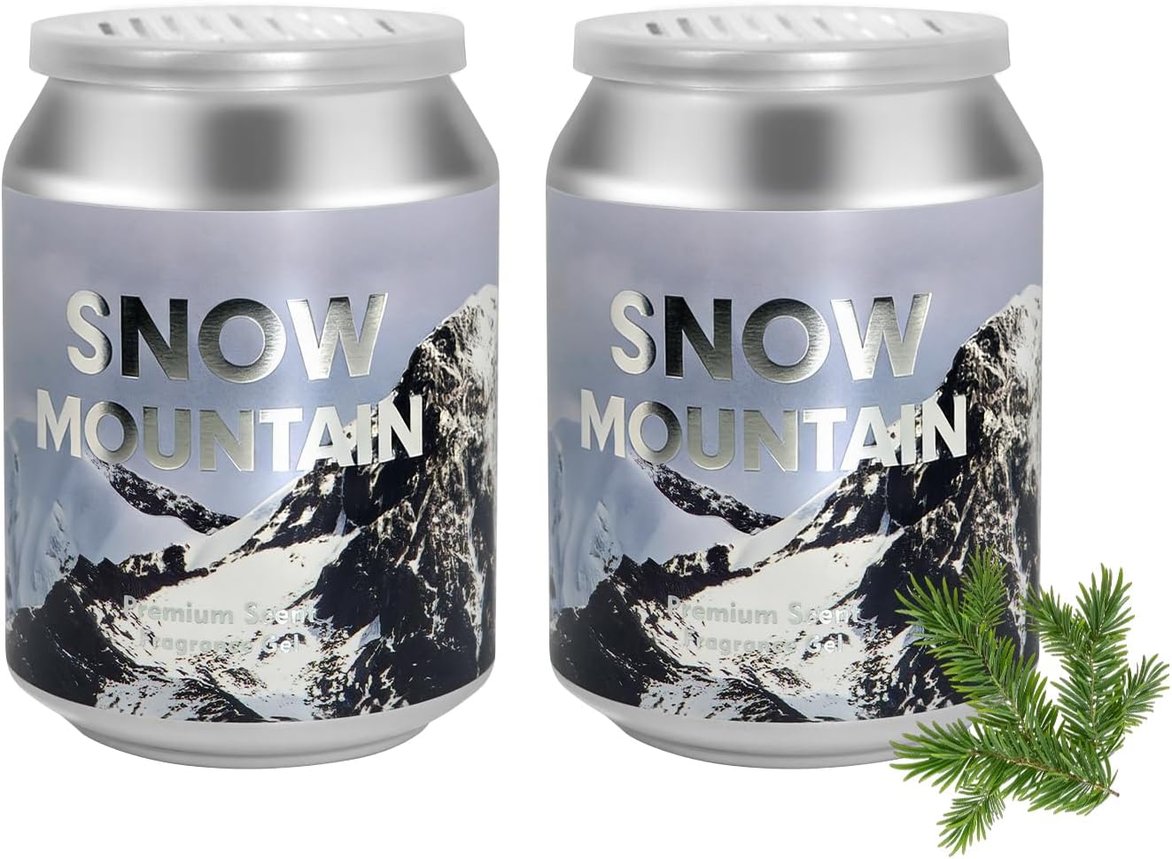 Air Freshener, Snow Mountain Scent Diffuser with Leak-proof Cap for Car & Home, Gel Car Diffuser for Bathroom, Closet, Basement, Garage and Small Spaces, 7.1 oz Each Lasts 45 Days, 2 Pack