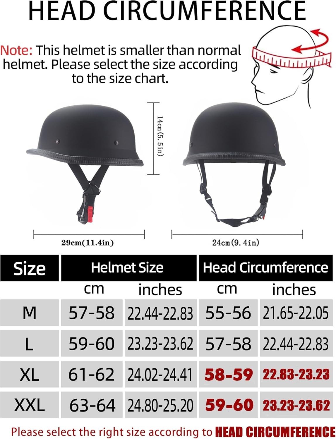 Motorcycle Helmet,Adult Handmade Personality Vintage Half Helmet DOT Approved, German Style Half Helmet Motorcycle Cruiser Scooter Cool Helmet for Men and Women - Image 6