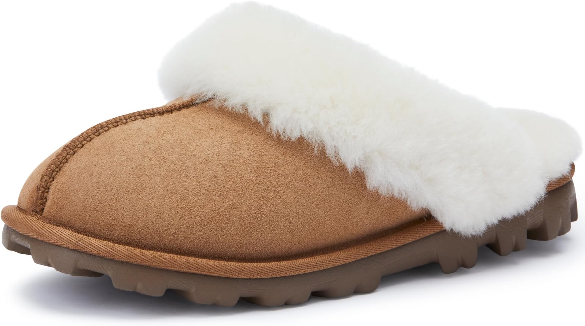 - WaySoft Women's Genuine Australian Sheepskin Slippers, 18mm Wool Pile, Memory Foam, Durable Anti-Slip EVA Sole