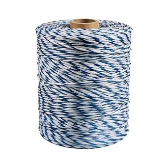 Upgraded Electric Fence Polywire,656FT/200M Portable Electric Fencing Wire 6 Strands Stainless Steel Conductors for Reliable Conductivity and Rust Resistance
