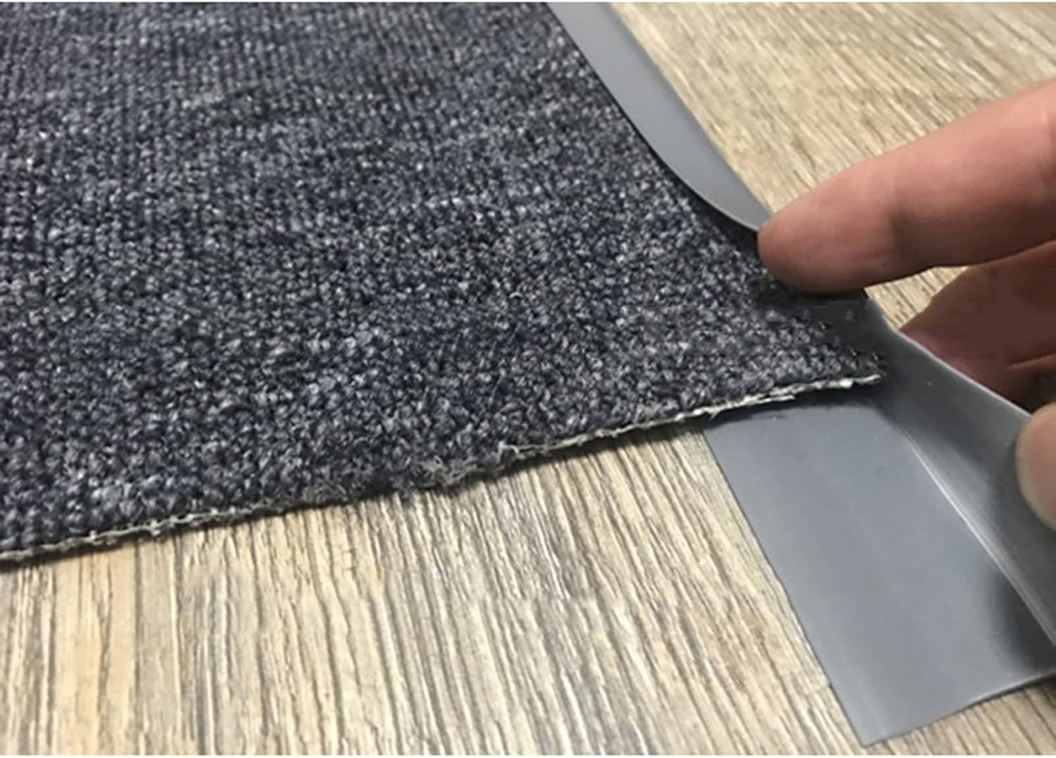 Floor Transition Strip Flooring Edge Trim, PVC Floor Transition Strip Self Adhesive, Floor to Laminate Edging Trim Strips for Threshold Transitions with a Height Less Than 6mm ( Color : Gray , Size :