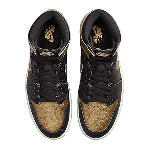 Amazon.com | Jordan Men's 1 Retro High OG Black/Metallic