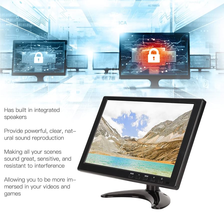 Amazon.co.jp: 10.1 インチ セキュリティ モニター、1280x800