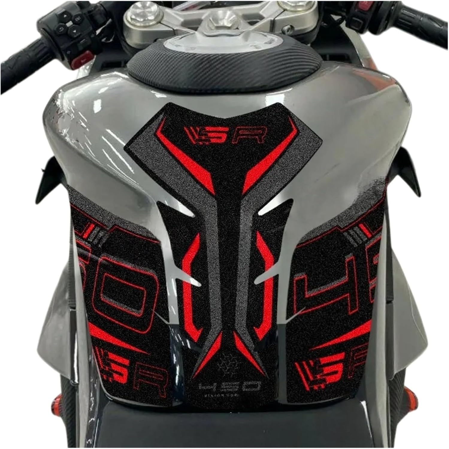 Motorcycle Tank Sticker for 450-SR Motorcycle Accessories Side Fuel Tank Pad Sticker Gas Knee Grip Protection Anti-Slip Decal.