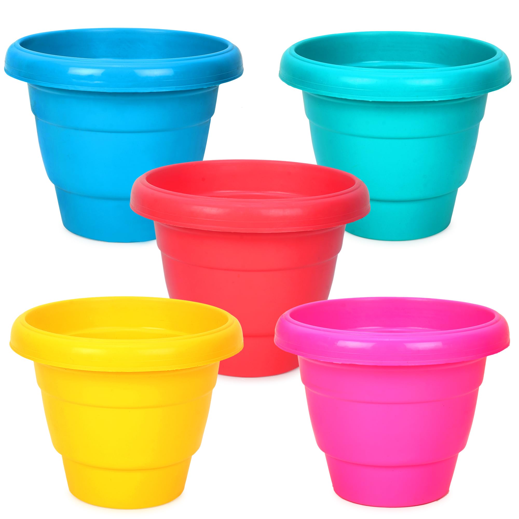 JOREN Multicolour Plastic Gamla/Planter/Pot, 8 inch | Garden Planters | Indoor/Outdoor Balcony Flower Pot | Gamla for Indoor Home Decor (B0CL3JG1PG) Amazon Price History, Amazon Price Tracker