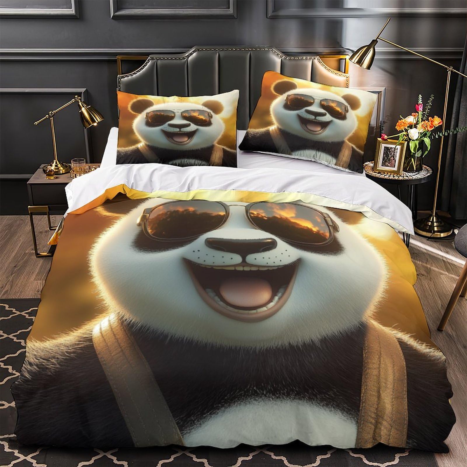 Housse de couette panda 3D pour la chambre des enfants et ados