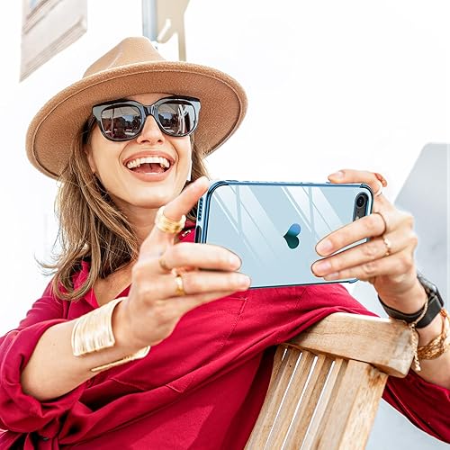 Miniatura 6 de LeYi Funda para iPhone 8 y iPhone 7 con protector de pantalla 2 piezas de vidrio templado, diseño femenino de corazón chapado en corazón, bonita