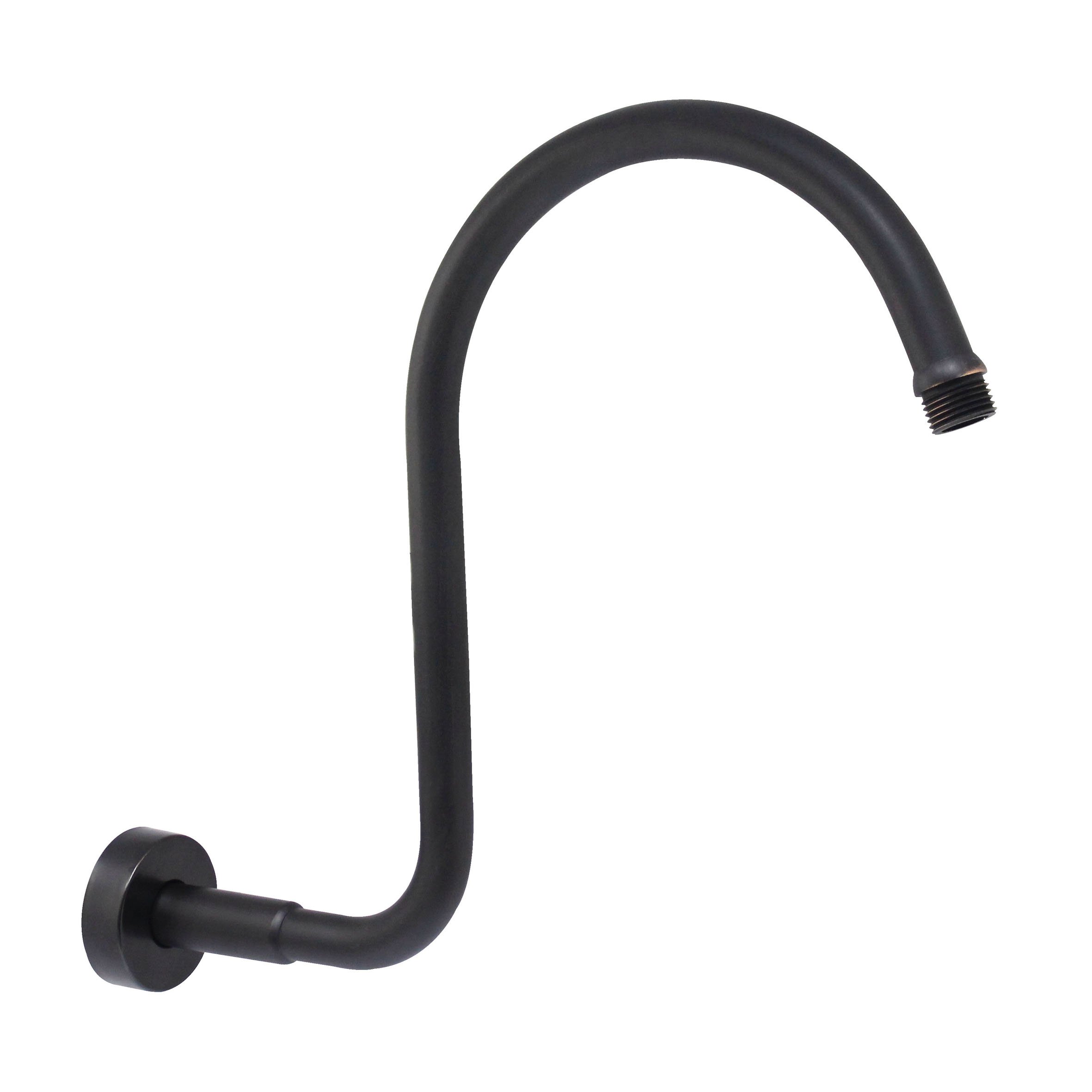 Photo 1 of “S” Shower Arm with Flange – Stainless Steel SS304 – Rubbed Bronze - 5 Year Warrantee Gooseneck Shower Arm - Rubbed Bronze