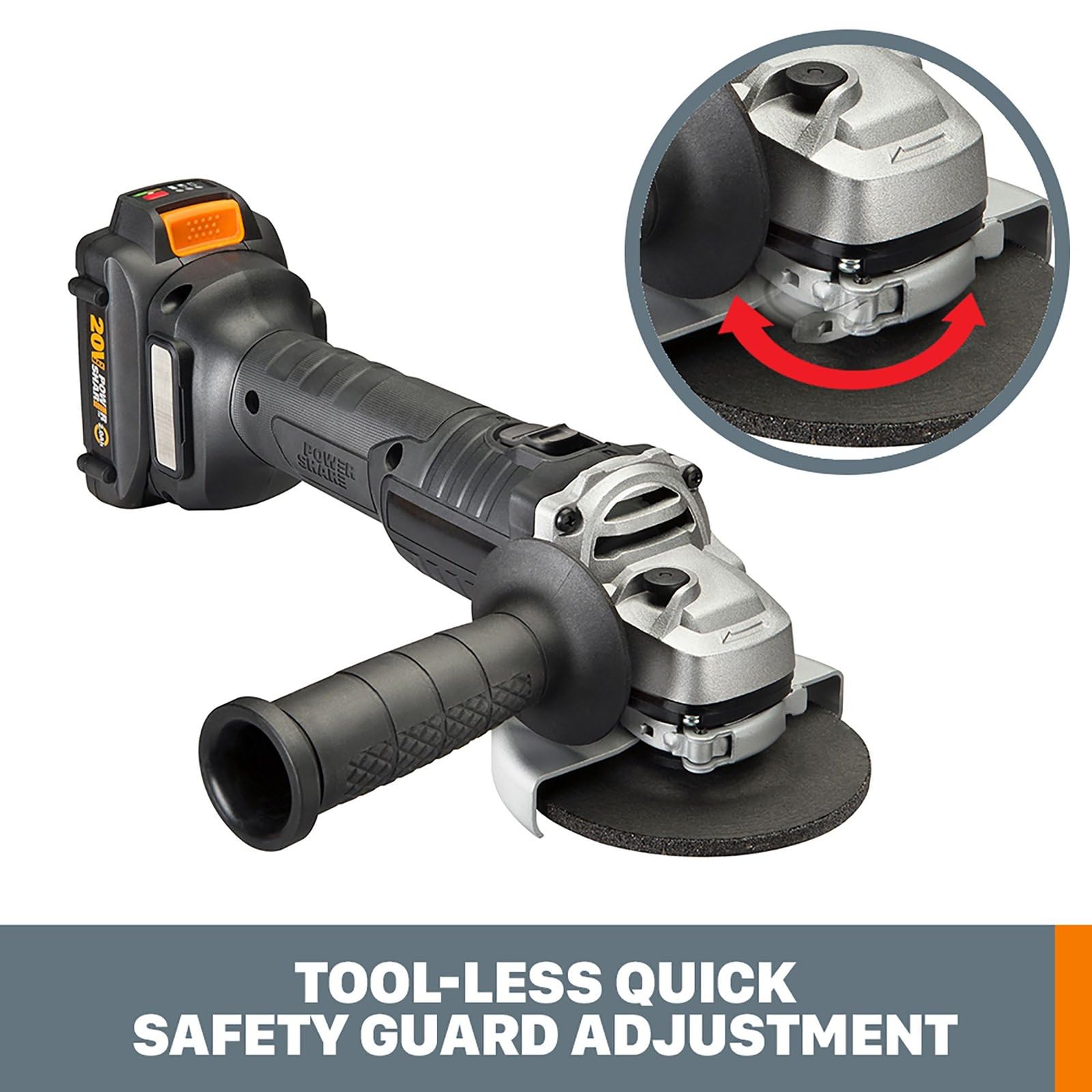 Worx 20V Angle Grinder - Cordless Power -6