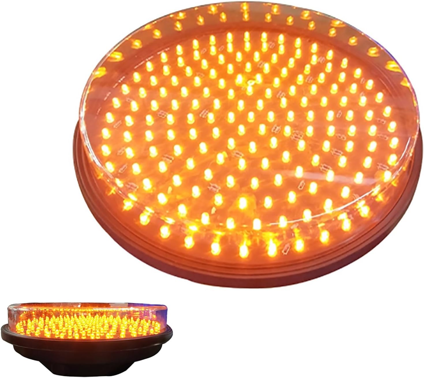 300mm Tricolor Industrial Traffic Signal Replacement Light Wick, Red-Yellow-Green, Car and Pedestrian Road Signs, IP65 Waterproof, for Dock Bay Indicator Warning Light (Color : Yellow, Size : 110V)
