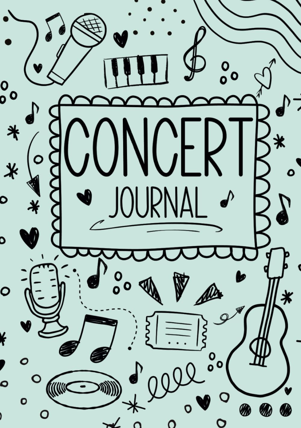 Concert Journal: Mint Green Diary for Treasured Music Memories