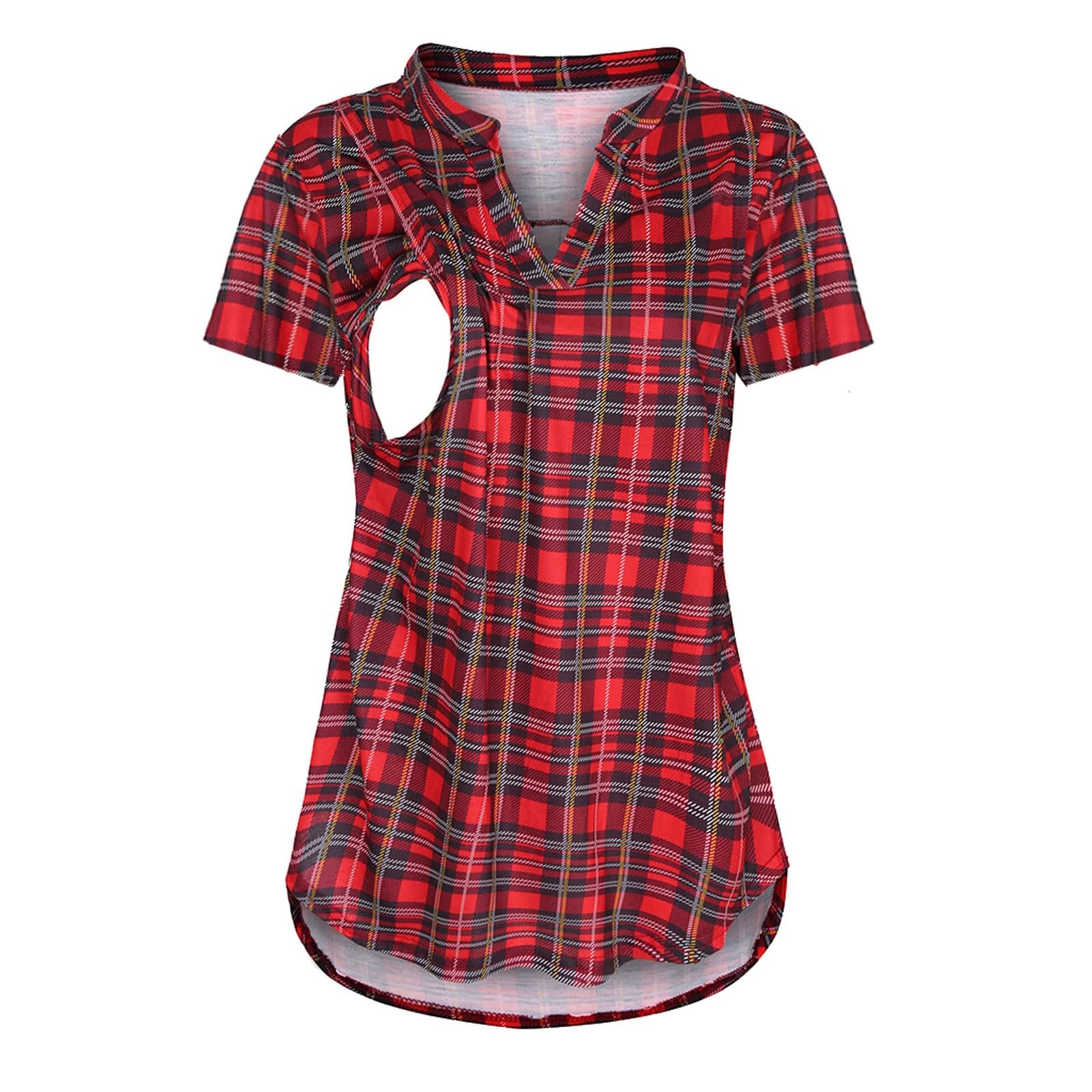 Lot de 3 t-shirts d'allaitement à manches courtes et col en V pour femme