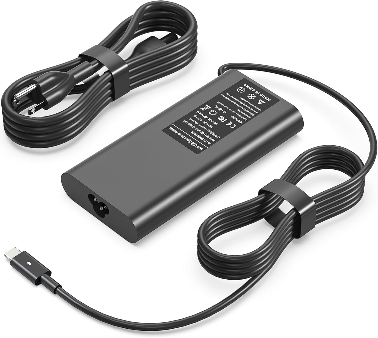 90W USB C Laptop Charger AC Power Adapter,Compatible with Dell XPS 13 15 9365 9360 9370 9520,Latitude 3400 3500 5400 5289 5300 2in1 7400 2in1 7420 7390 7320 7300 7200,Precision 3540 Type C Power Cord