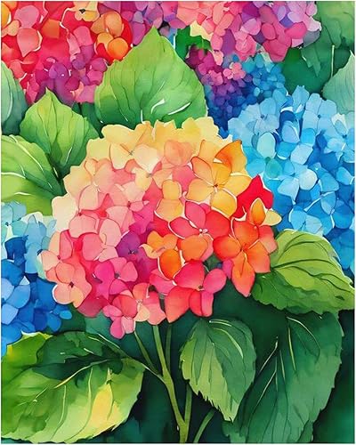 Miniatura 10 de Aestalrcus Pintura de rosas por números para adultos, lienzo de rosas para adultos, pintura por números para adultos, kit de pintura acrílica de