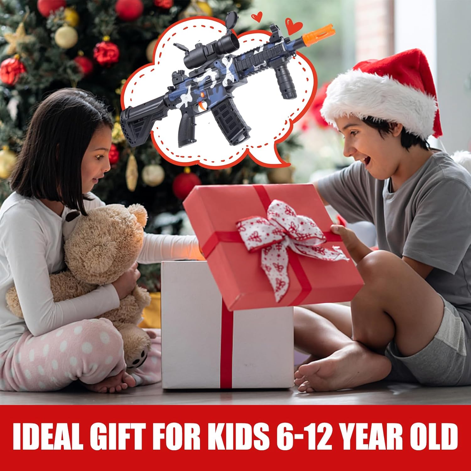 Electric Toy Gun for Nerf Guns Darts - Realistic Sniper Rifle with Scope 120 Soft Bullets 3 Magazines, Foam Blaster for Boy Age 8-12 Years Old, Outdoor Present for Adult Kid Christmas Birthday