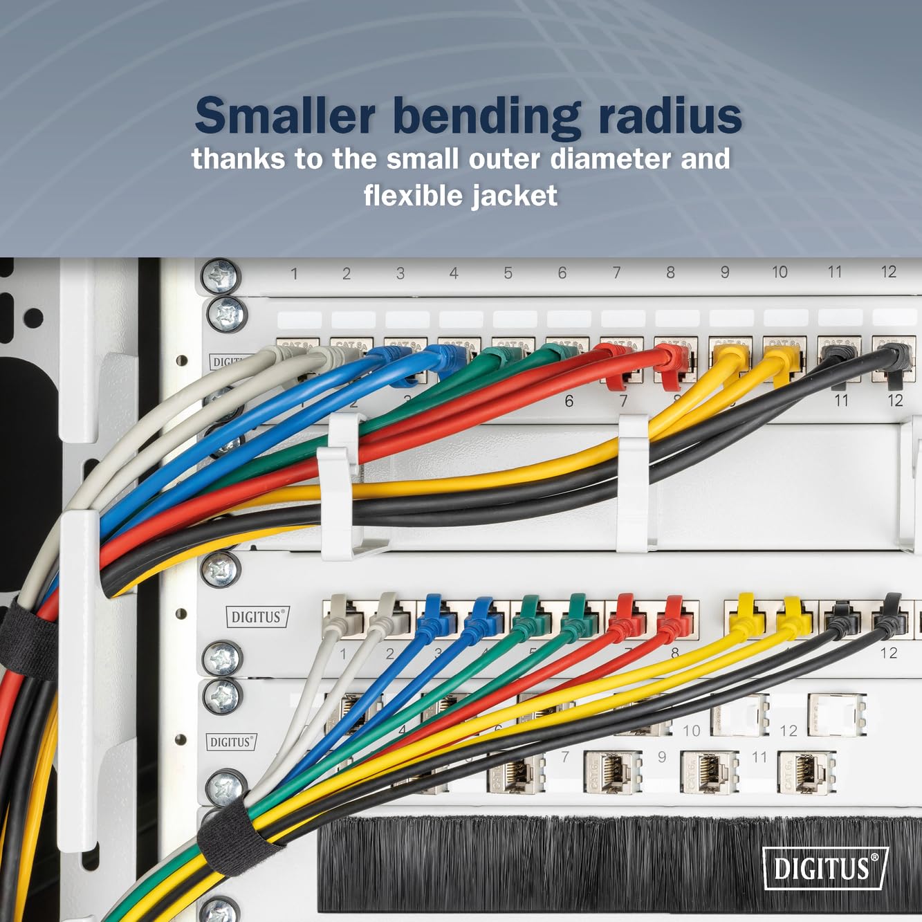 Digitus LAN Cable Cat. 6A – 1.5m – Slim Version AWG 32/7 – 10 Gbit/s – RJ45 Network Cable – F/FTP – PoE+ – LSZH – Compatible with Cat. 7, Cat. 6, Cat. 5e – Black