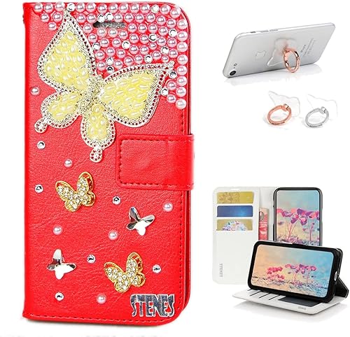 STENES Bling - Funda de piel con soporte para anillos, diseño 3D hecho a mano, 2 unidades, SBLDwRSSeries-18