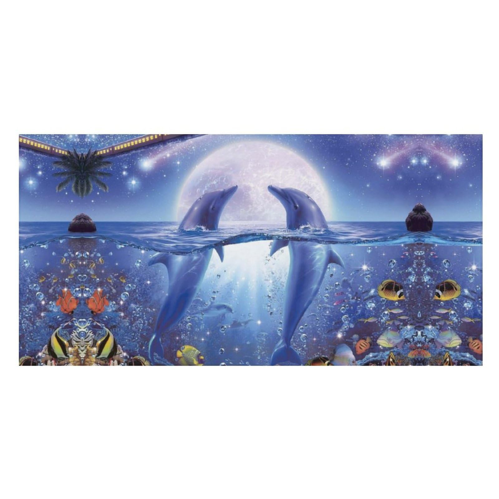 LWORZIIB Beach Towel, Dolphin Train Bath Towel, Pool Towel Great for Gym Swimming 80 X 160cm