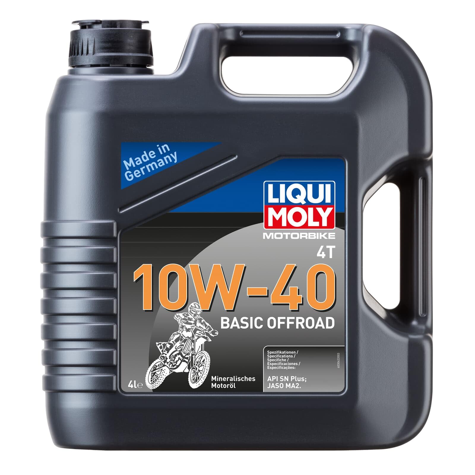 LIQUI MOLY Olio motore Motorbike 4T 10W-40 Olio parzialmente sintetico 4 L Compatibilità con YAMAHA MOTORCYCLES WR TRICKER TT TW XT