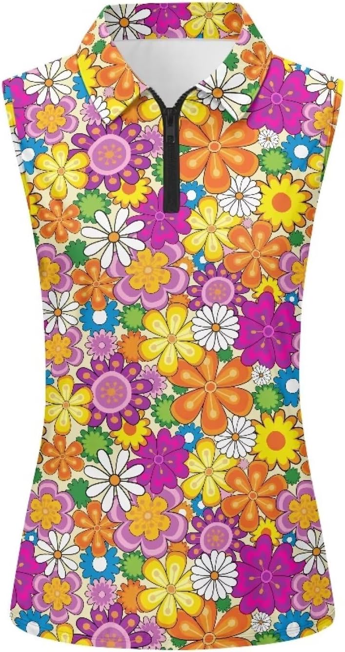 Women's Sleeveless Golf Shirts Racerback Workout Sport Tank Tops Lightweight Moisture Wicking Casual T Shirt - Image 4