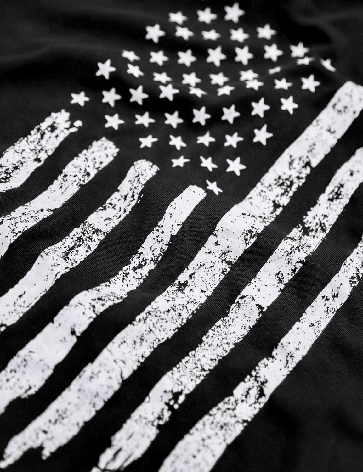 Ohoo Men's Slim Fit American Flag Hoodie Lightweight with Kangaroo Pocket Small Zip-up (Dcf072)-black