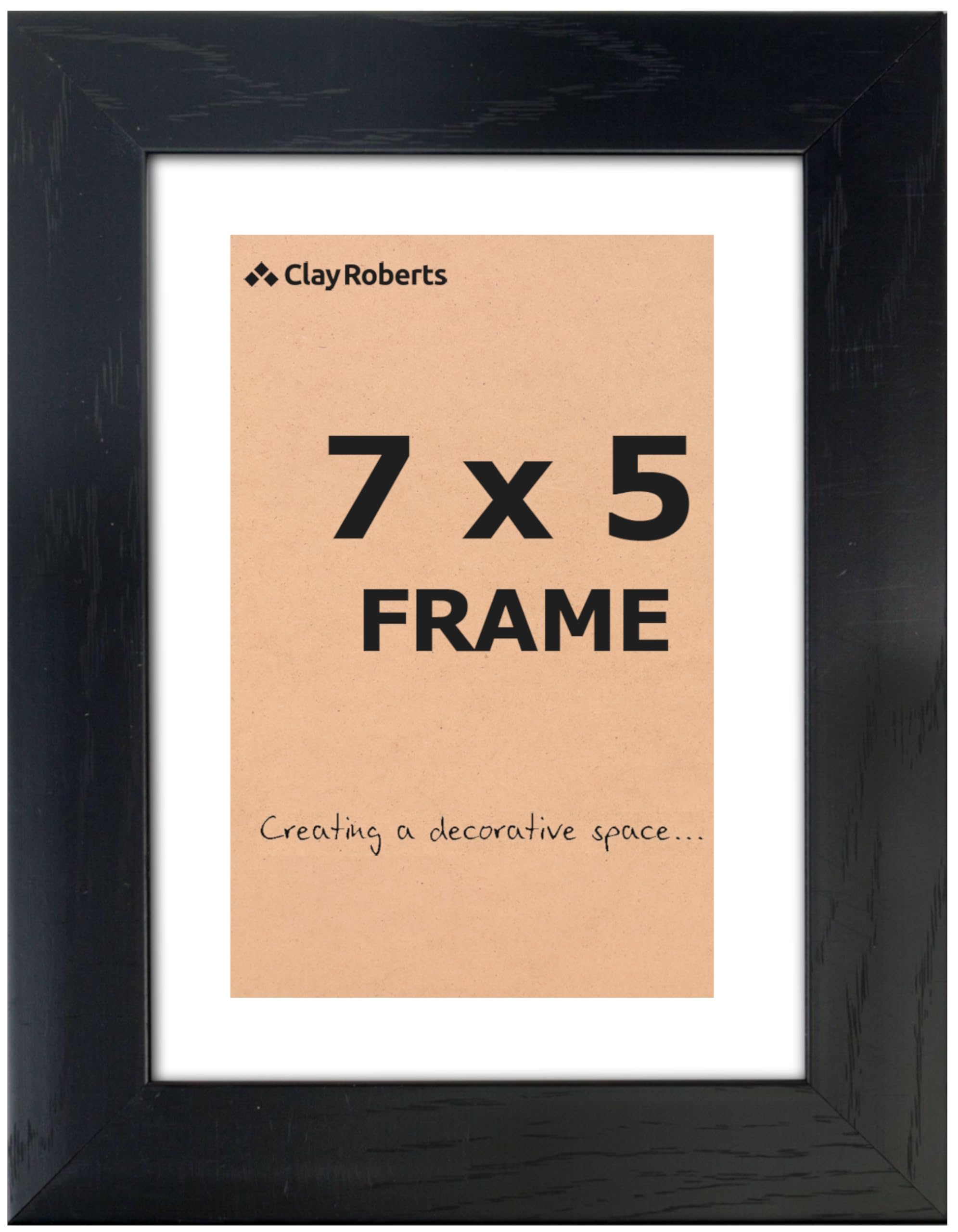 Picture Frame 7 x 5, Black, Freestanding and Wall Mountable, 13 x 18 cm, 7x5 Picture Frames, Black 5x7 Photo Frames