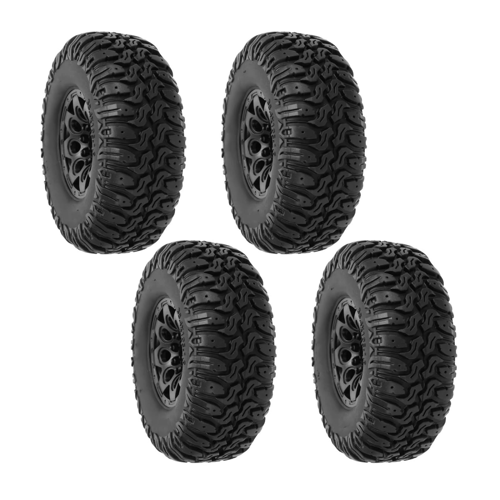 Compatibile Con Traxxas Per TRX4 D90 Per Axial Per SCX10 II III Per Redcat 1/10 RC Crawler Auto 4PCS 105 Millimetri 1.9 Beadlock Wheel Rim Set Di Pneumatici RC Ruote Gomma