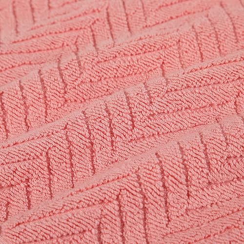 Miniatura 6 de YiLUOMO Juego de 2 toallas de mano suaves 100% algodón, diseño a rayas, ultra absorbentes, decorativas, para baño, 13 x 29 pulgadas