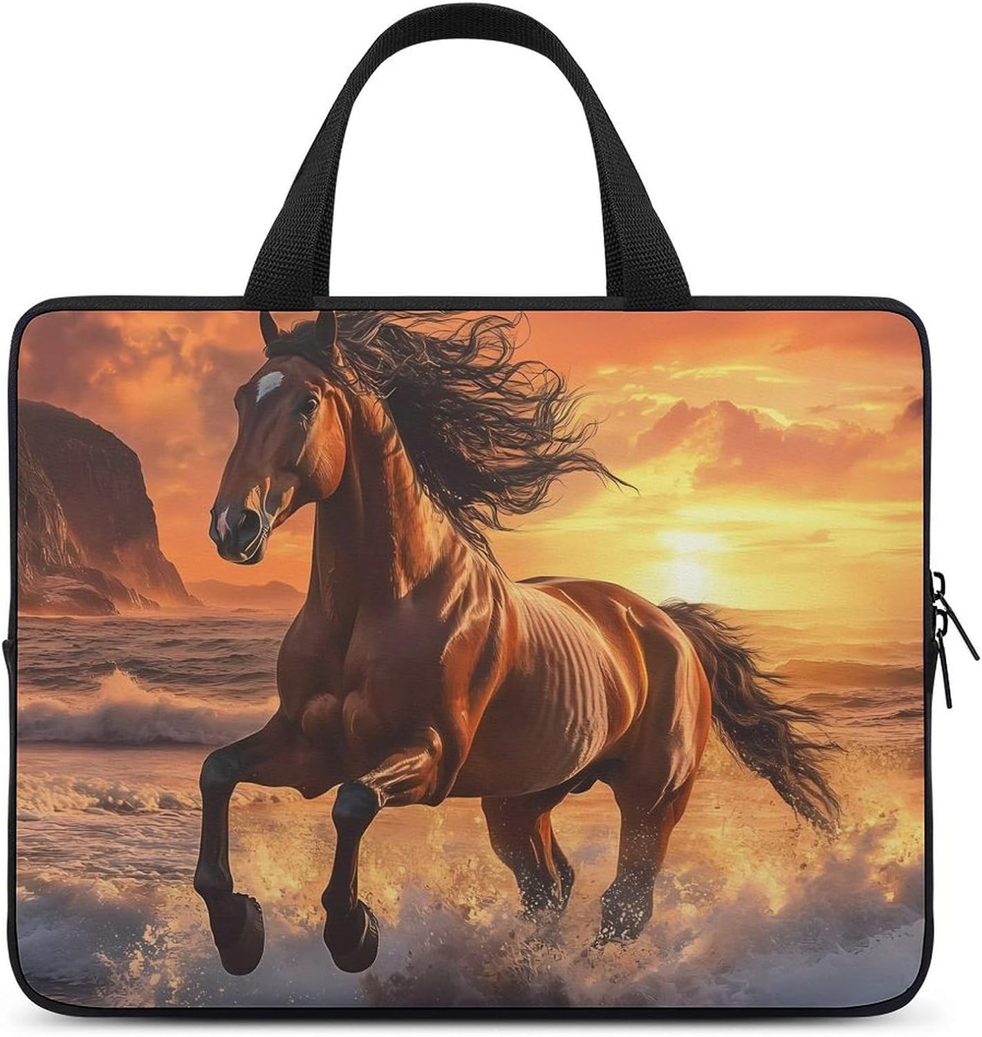 Galloping Horse Laptop Bag Lightweight Computer Bag Carrying Case for Work Business
