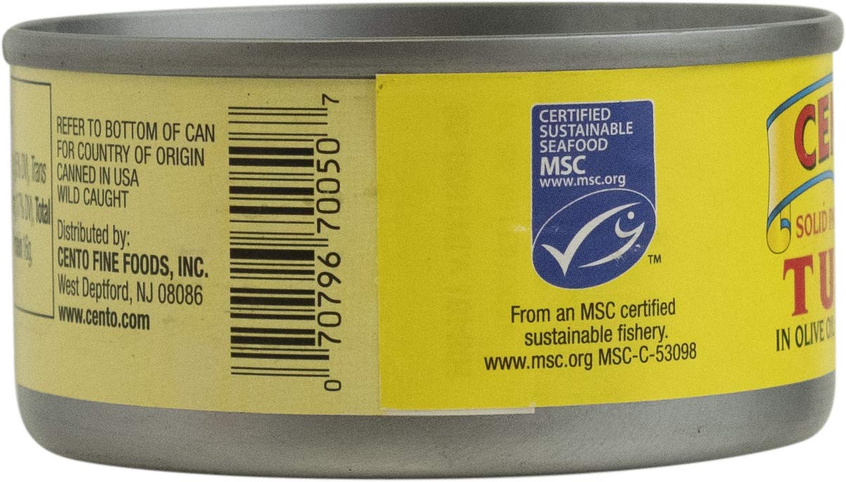 Cento Solid Packed Tuna In Olive Oil, 3 Ounce (Pack of 24)