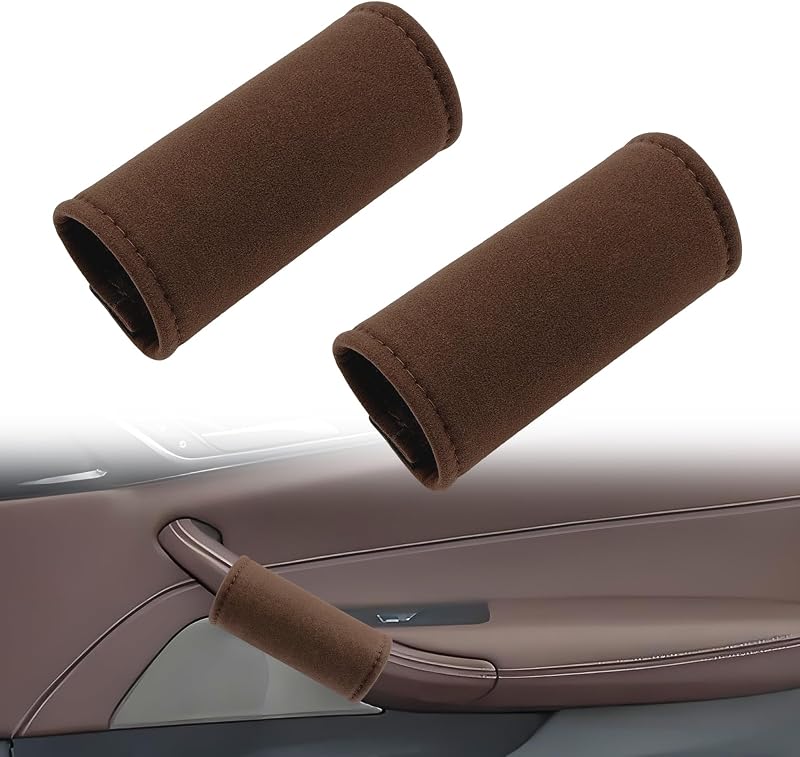 Protetor de alça interna de porta automotiva ABOTHGD em nylon marrom – 2 unidades