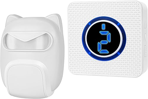 Sistema de alarma con sensor de movimiento, alarma inalámbrica de seguridad para el hogar, detector de movimiento con 1 sensor y 1 receptor, 38