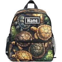 Custom Kid's Name Backpack, Many Tortoise Turtles Toddler Backpack for Boys Girls, Personalized Preschool Backpack Kindergarten Travel bag