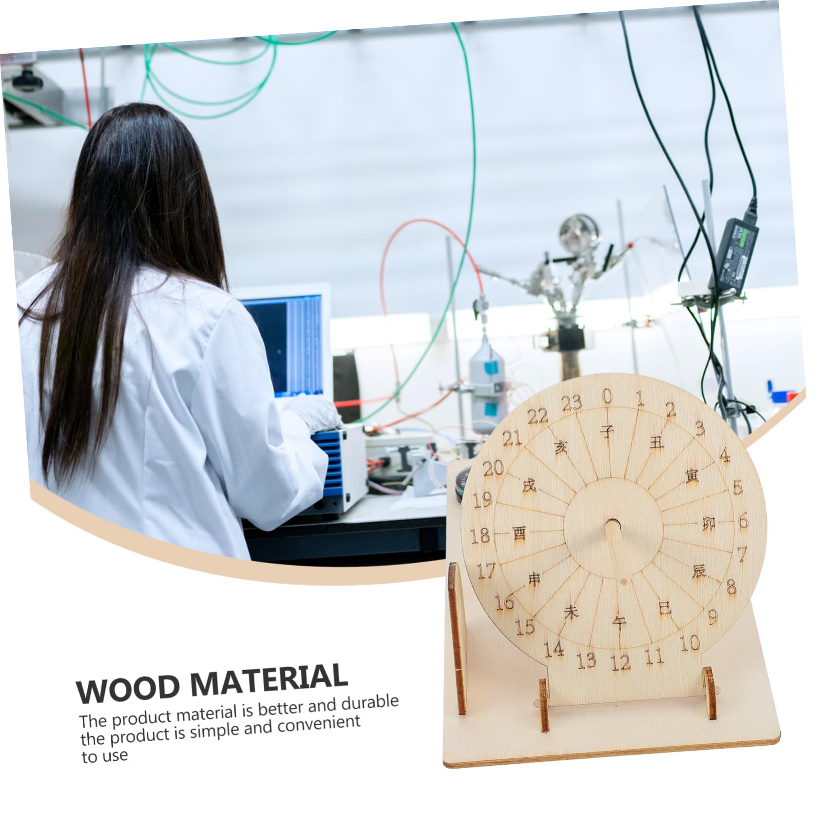 ABOOFAN 2 Juegos Reloj de Sol Educativo de Madera de Día y Noche DIY Juguete Científico para Clases y Experimentos Herramienta Didáctica para Padres y Profesores