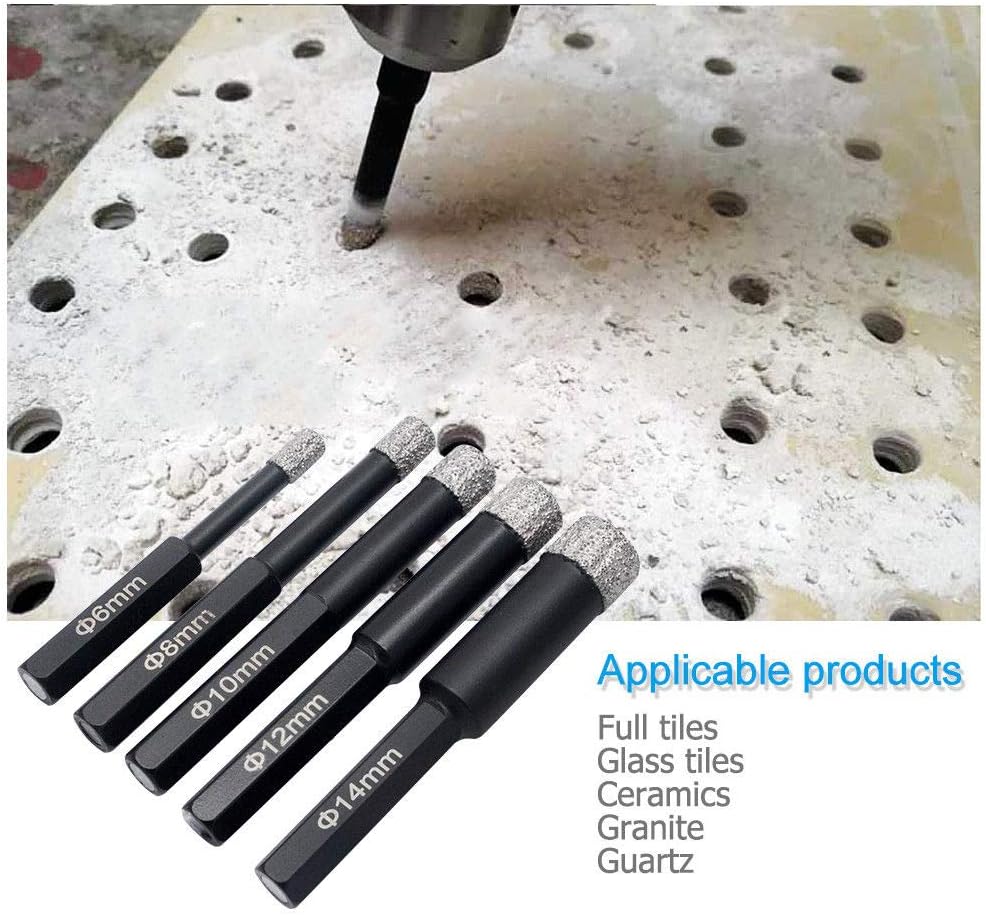 Diamond Hole Cutter BE-TOOL 6mm Wax Cooled Dry Cut Diamond Tipped Drill Bit Hole Cutter Saw for Porcelain,Glass,Ceramic - Image 5