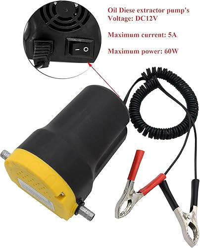 Miniatura 2 de Extractor de bomba de cambio de aceite de 12 V 60 W, extractor de bomba de aceite y líquido diésel, bomba de cambio de aceite, bomba de