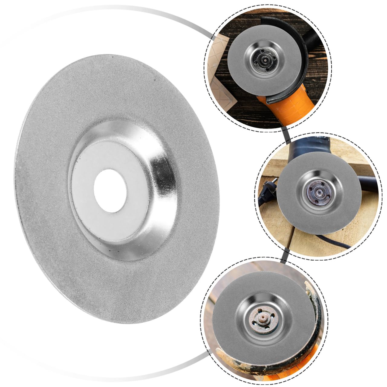 Knife Sharpening Wheel Razor Blade Sharpener Grinding Blade Diamond Grinding Cutting Wheel Bench Grinder Quick Changable Sand Discs Tool Metal Accessories for Universal Types