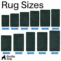 Vista 9 de GORILLA GRIP Alfombra de Baño 44x26, Chenilla Suave Absorbente, Tapetes de Microfibra de Secado Rápido, Respaldo de Goma Lavables Alfombras de Ducha