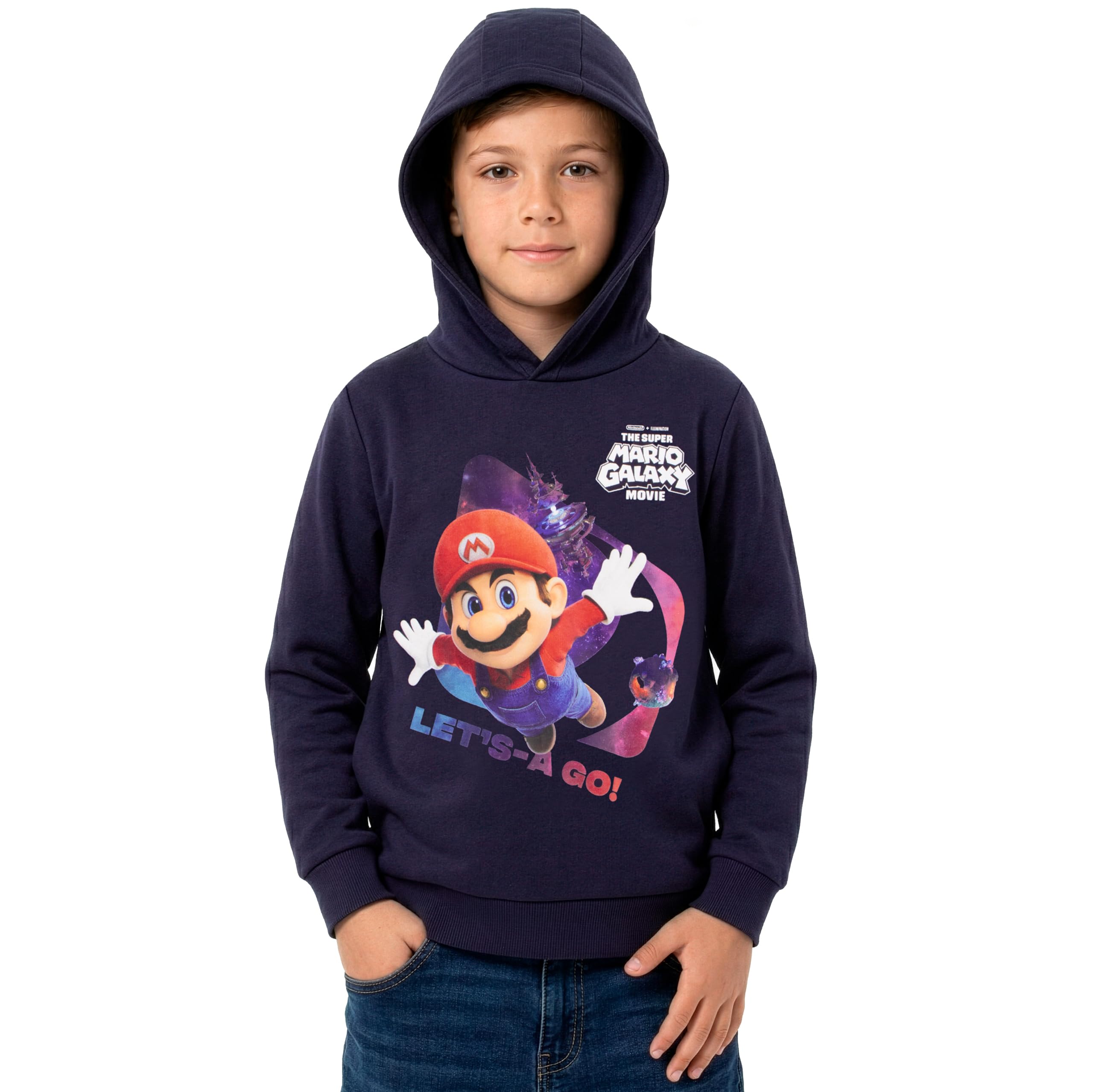 Super Mario Sweat A Capuche pour Garçon, Sweat-Shirt A Capuche Mario, Hoodie en Coton pour Garçon, Hoodies Galaxy Movie - 3