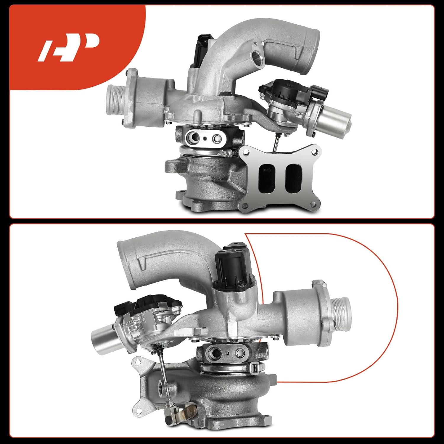 A-Premium RHF5 Complete Turbocharger Turbo Kit with Gasket Compatible with Audi Models - A4 2017-2018, A4 allroad Quattro 2017-2020, Q5 2018-2020, Q7 2017-2022, A5 Quattro Sportback, A6 Quattro, 2.0L
