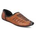 FAXIAN Men's Tan Synthetic Slip_On Comfortable/Attractive & Ethnic Nagra Juttis & Mojaris 08 (UK/India)(2005) gallery image