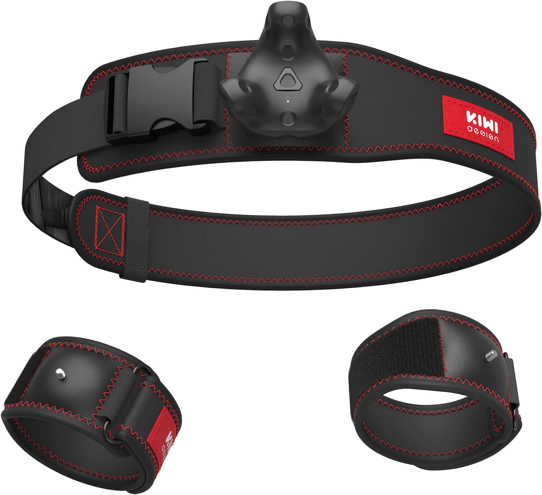 KIWI design Tracker Straps and Belt for Full Body Tracking VR, Compatible with PC VR Platform and SteamVR, Upgraded Hand/Foot Trackerstrap Accessories Fit HTC Vive Trackers (Trackers NOT Included)