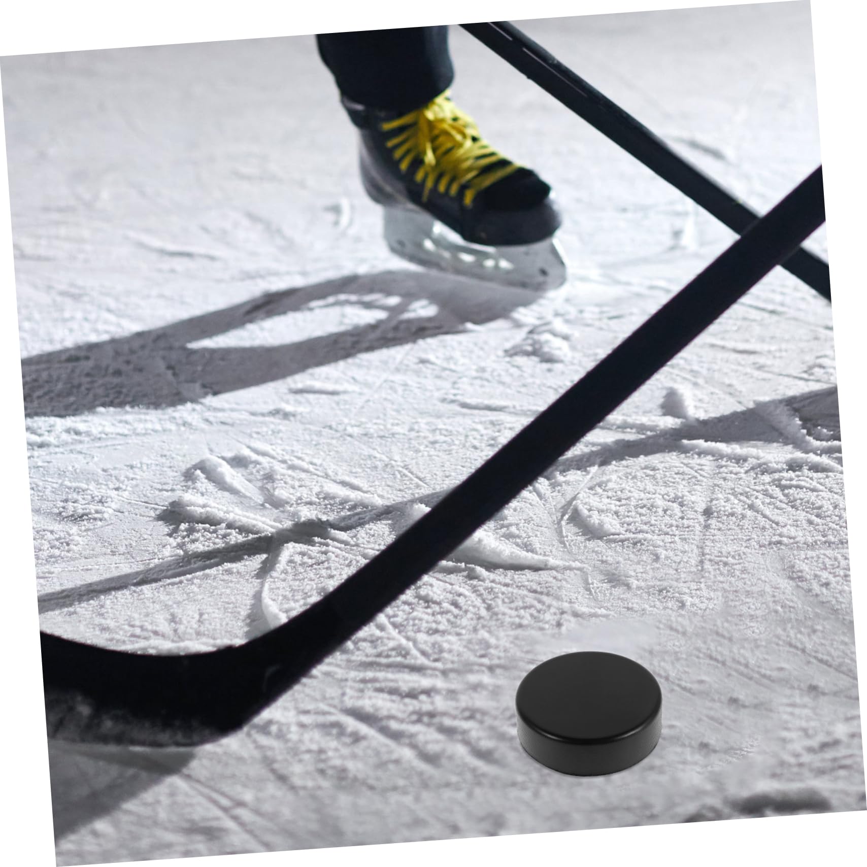Yardwe Rondelles D’entraînement de Hockey 20 Pièces PU Noir