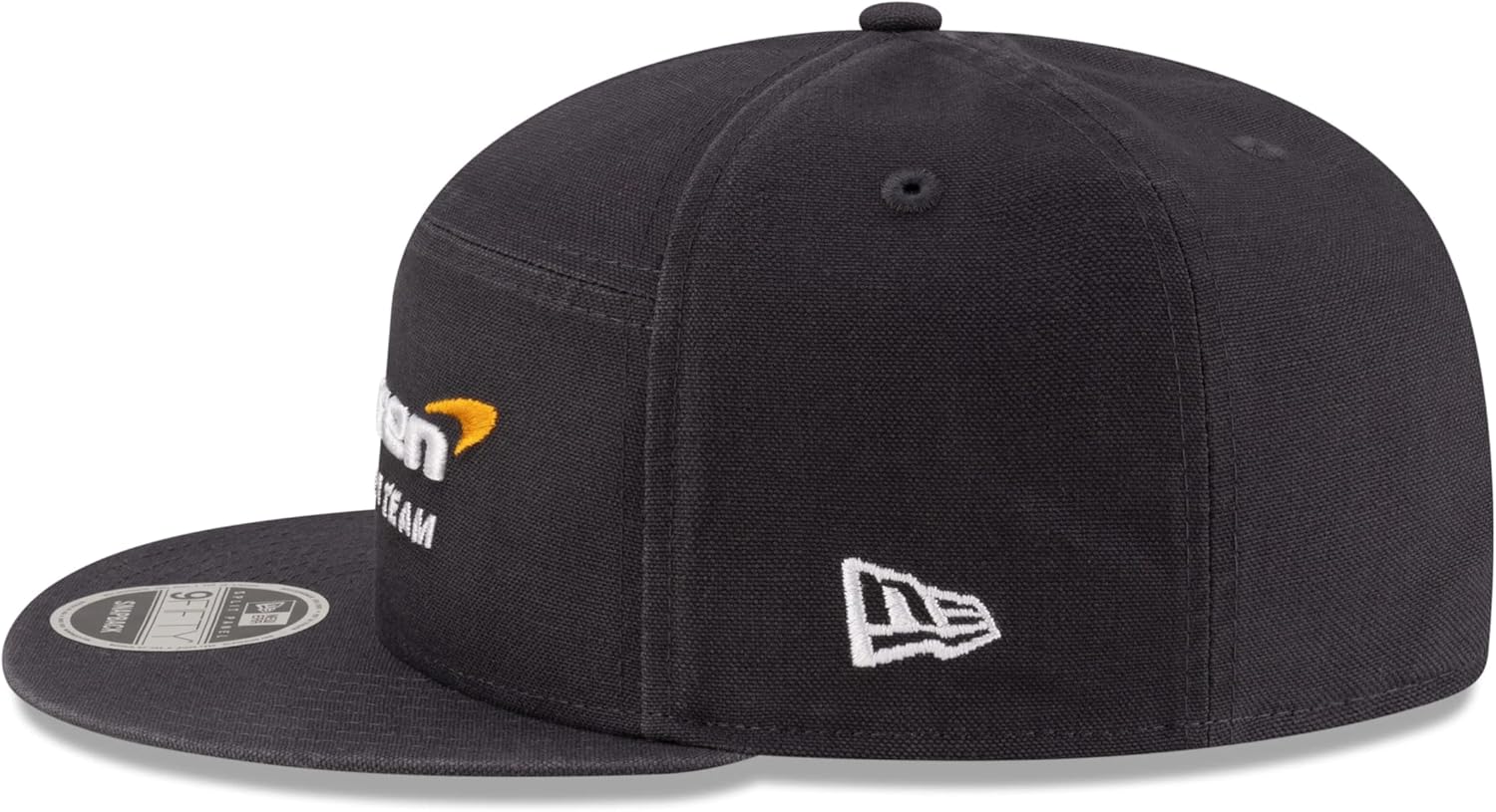 New Era McLaren Racing F1 9Fifty Split Panel Flat Brim Hat - Stealth Black/Phantom - Image 4