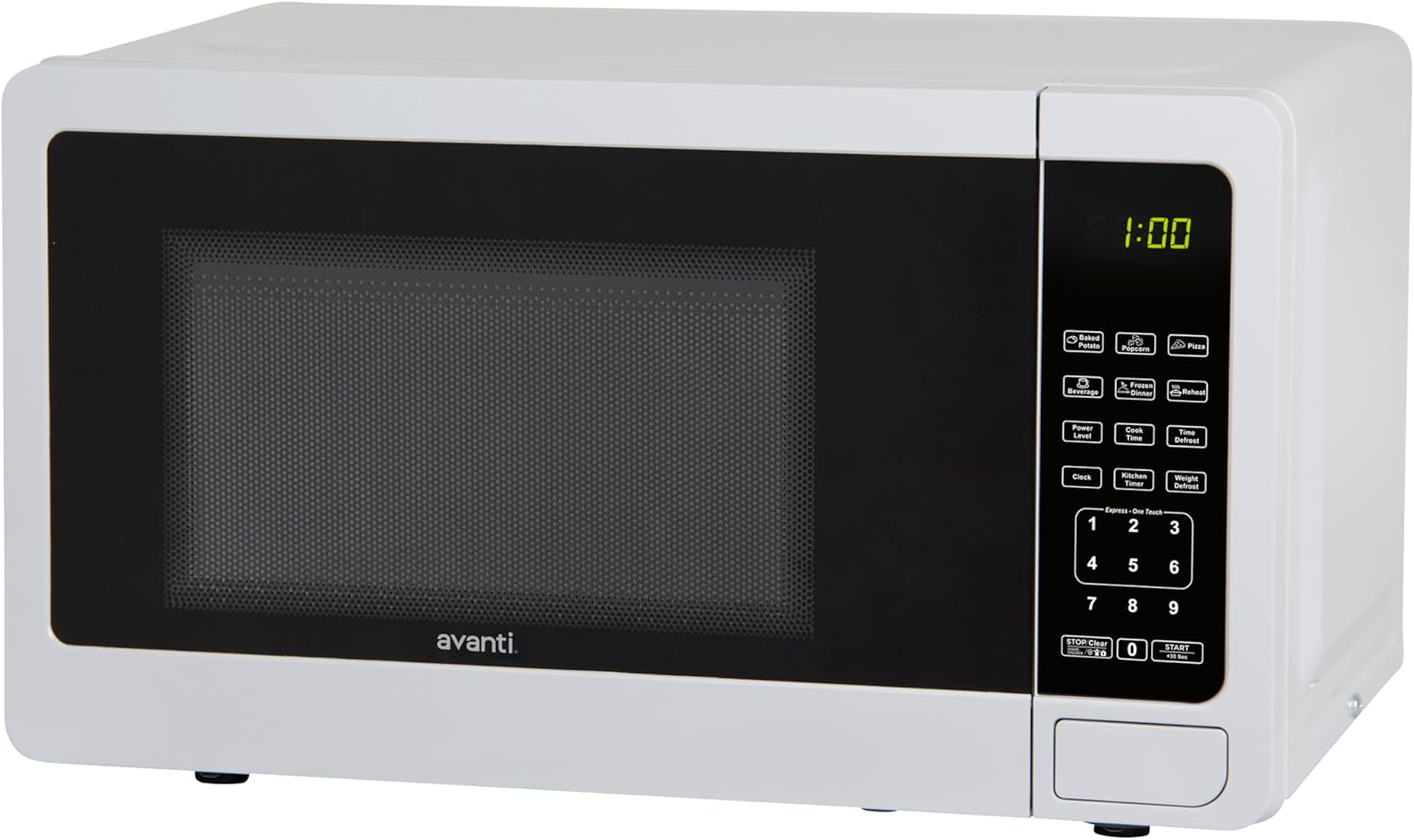 Avanti MT7V0W Microwave Oven 700-Watts Compact with 6 Pre Cooking Settings, Speed Defrost, Electronic Control Panel and Glass Turntable, White